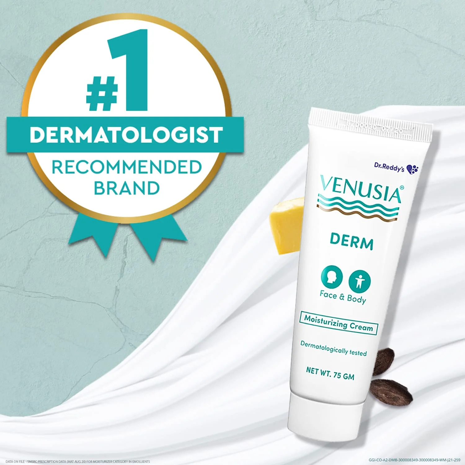 Dr Reddys Venusia Baby Intensive Moisturizing Cream  For Dry and Ultra dry Skin  Contains Cocoa Aloe Mango & Shea Butters | 75 gm and Venusia Derm Moisturing Cream 75 g - Image 3