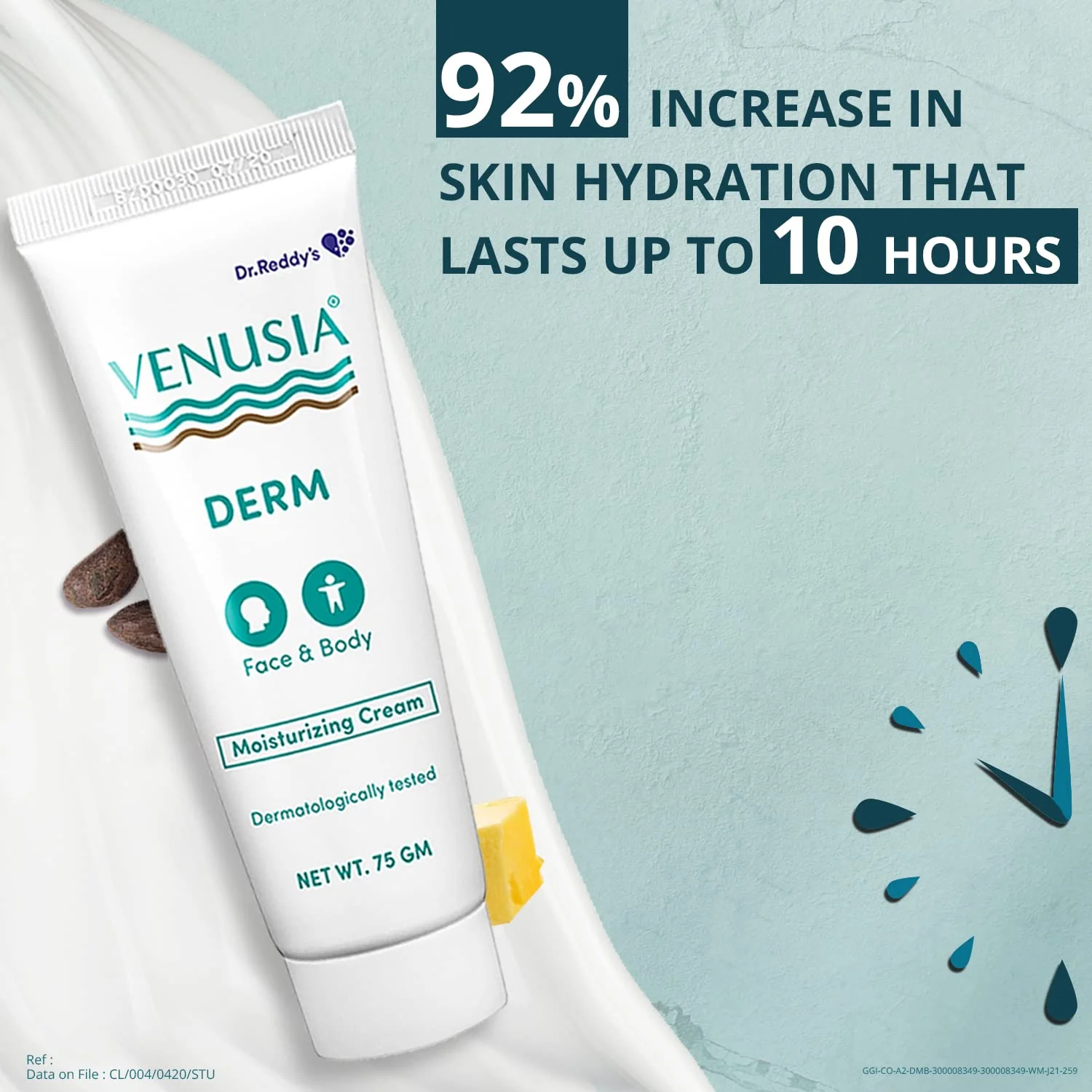 Dr Reddys Venusia Baby Intensive Moisturizing Cream  For Dry and Ultra dry Skin  Contains Cocoa Aloe Mango & Shea Butters | 75 gm and Venusia Derm Moisturing Cream 75 g - Image 4