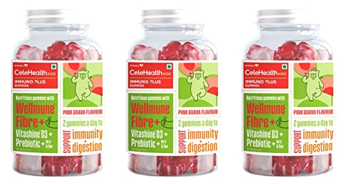 Celehealth Kidz Immuno Plus - 30 Gummies | Pink Guava with Wellmune Vitamin C & Zinc to support body's defence and immunity (Pack of 1) - Image 12