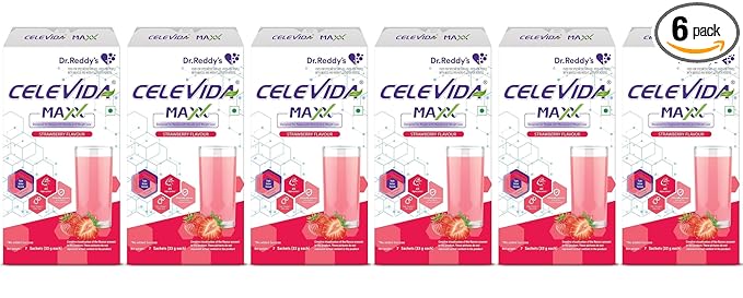 Celevida Maxx Dr. Reddys - High-Protein and Immunity Supplement to support muscle health and immunity | Strawberry Flavour | (7 sachets x 33g) - Image 11