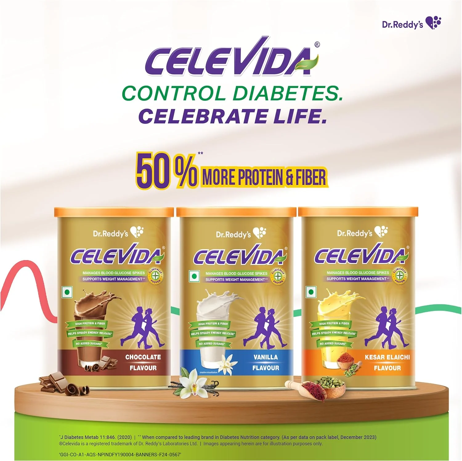 Celevida for Diabetes Management- Nutrition Health Drink Vanilla Flavour 400g | No Added Sugar - Image 7