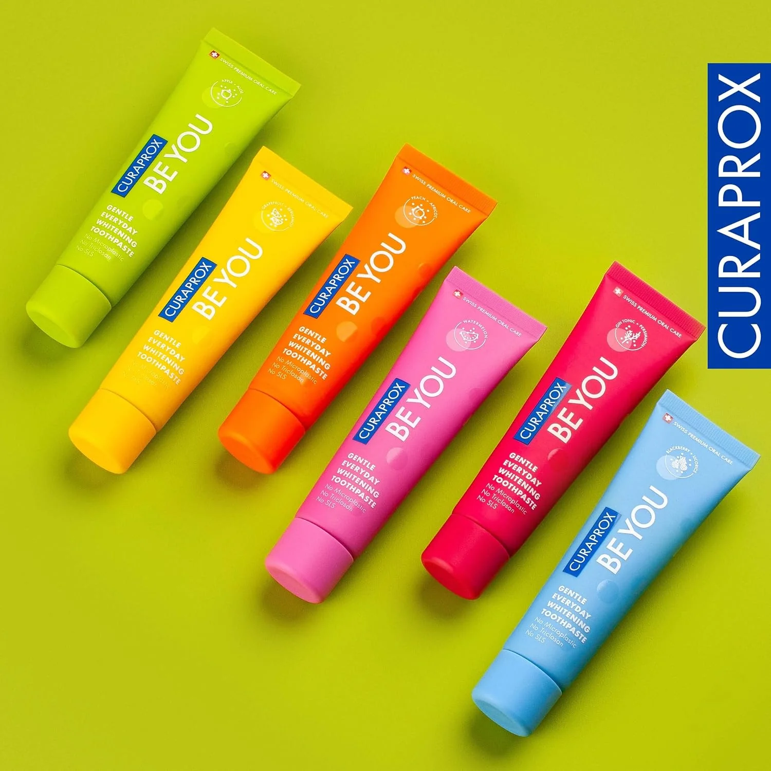 Curaprox BeYou Toothpaste 60ml - Gentle Everyday Whitening Toothpaste - SLS Free Microplastic Free Triclosan Free Fluoride Toothpaste (Green) - Image 7
