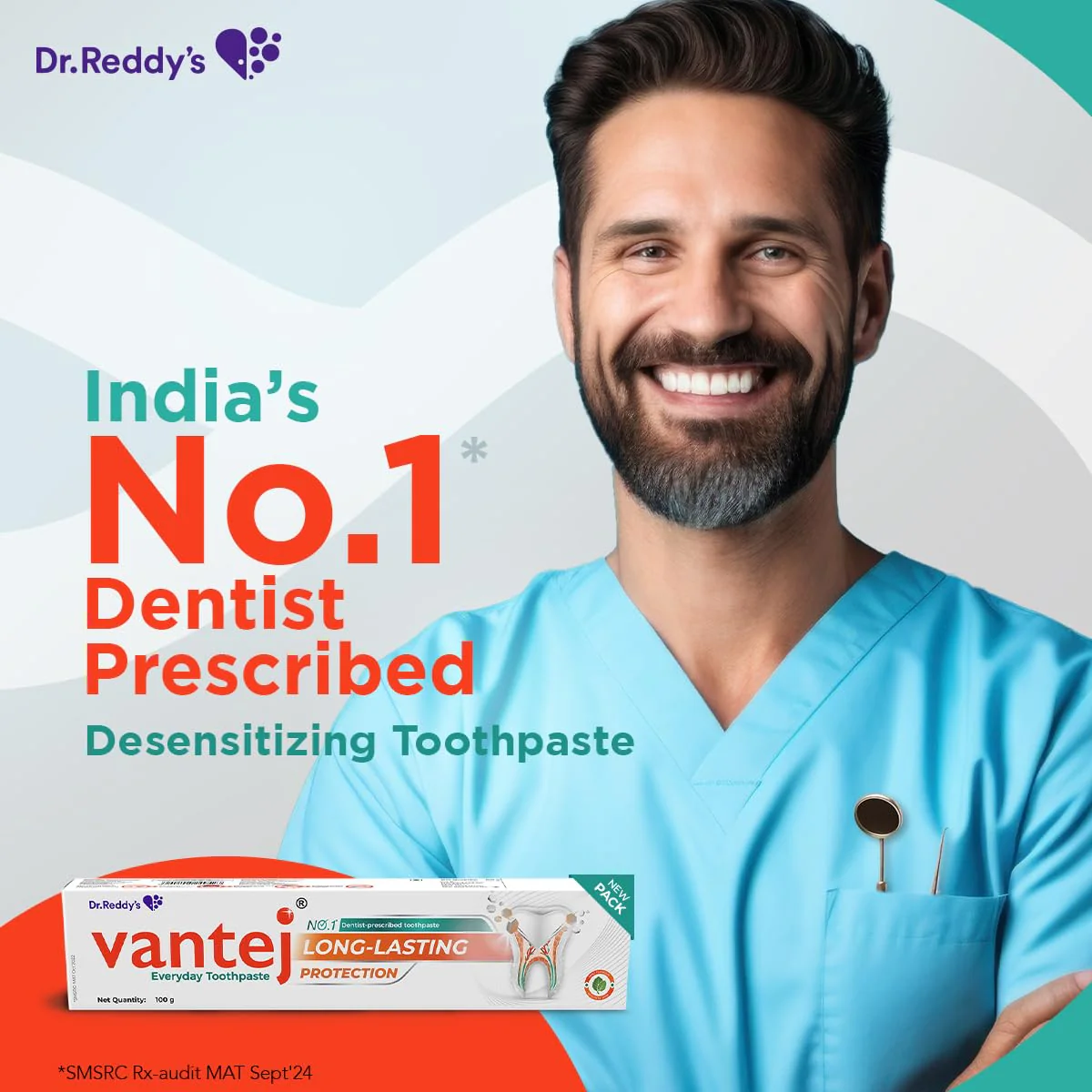 Vantej Toothpaste for Sensitive Teeth Dentist recommended sensitivity toothpaste for everyday use - 100g white - Image 3