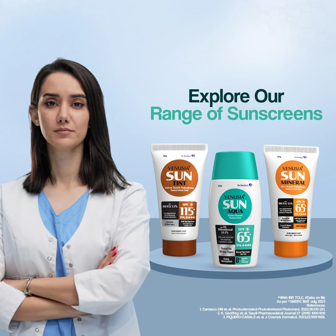 Venusia Water based sunscreen I SPF 65 I 8hrs hydration lock I UVA  UVB protection I Ultra light for Oily and acne skin I No white cast I 50 g Pack of 1 - Image 7