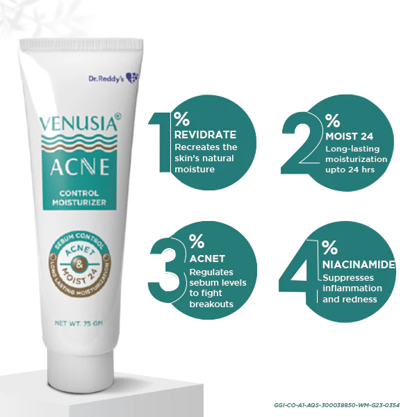 Dr. Reddy's Venusia Acne lotion by Dr. Reddy's |Non-comedogenic & Oil free lotion | Sebum control | Easy to Apply and Quick absorption | 75gm - Image 5