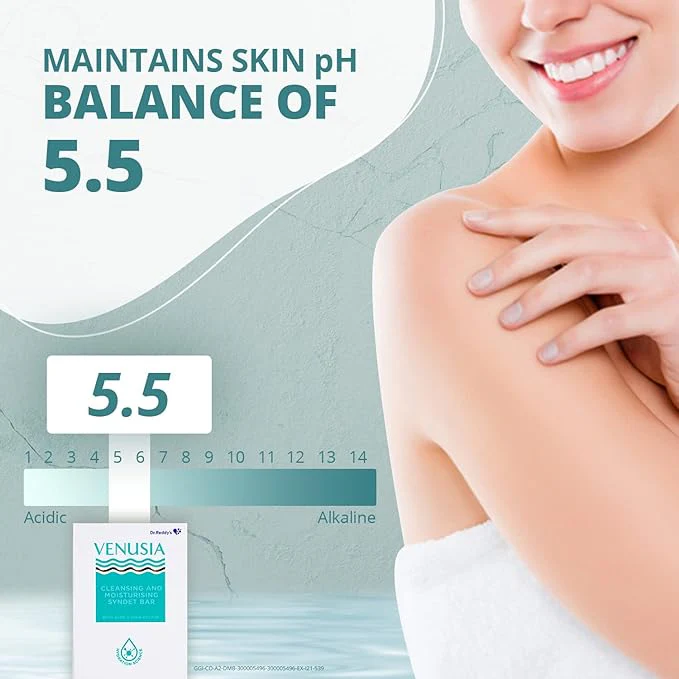 Dr. Reddy's Venusia Max Intensive Moisturizing Lotion, 500g & Venusia Moisturizing Bathing Bar, Syndet Bar, 75gfor All Skin Types, Repairs Dry Skin, Soft and Smooth Skin, Moisturized and Hydrated Skin (Combo) - Image 8