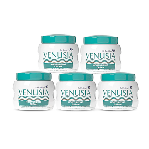 Dr. Reddy's I Venusia Moisturizing Cream IIBody & face cream for dry to very dry skin IWith Aloe Vera, Vitamin E and Squalene I Upto 24 hrs hydration I Non comedogenic, Non greasy, Dermat Recommended  I 100g - Image 10
