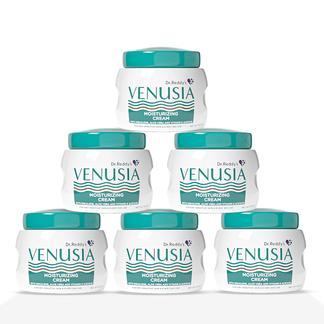 Dr. Reddy's I Venusia Moisturizing Cream IIBody & face cream for dry to very dry skin IWith Aloe Vera, Vitamin E and Squalene I Upto 24 hrs hydration I Non comedogenic, Non greasy, Dermat Recommended  I 100g - Image 11