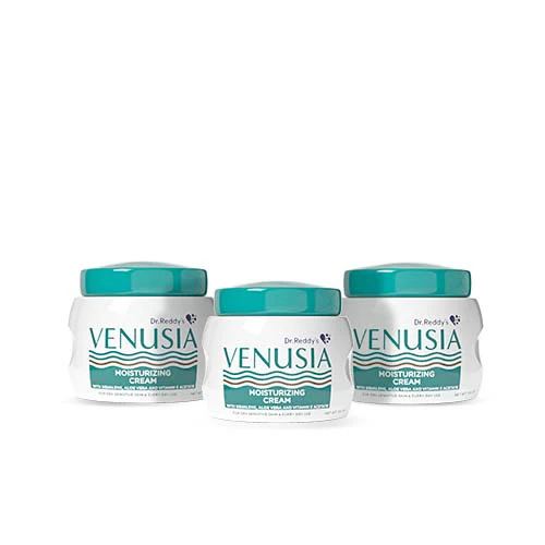 Dr. Reddy's I Venusia Moisturizing Cream IIBody & face cream for dry to very dry skin IWith Aloe Vera, Vitamin E and Squalene I Upto 24 hrs hydration I Non comedogenic, Non greasy, Dermat Recommended  I 100g - Image 8