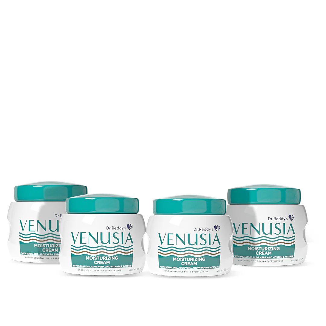 Dr. Reddy's I Venusia Moisturizing Cream IIBody & face cream for dry to very dry skin IWith Aloe Vera, Vitamin E and Squalene I Upto 24 hrs hydration I Non comedogenic, Non greasy, Dermat Recommended  I 100g - Image 9
